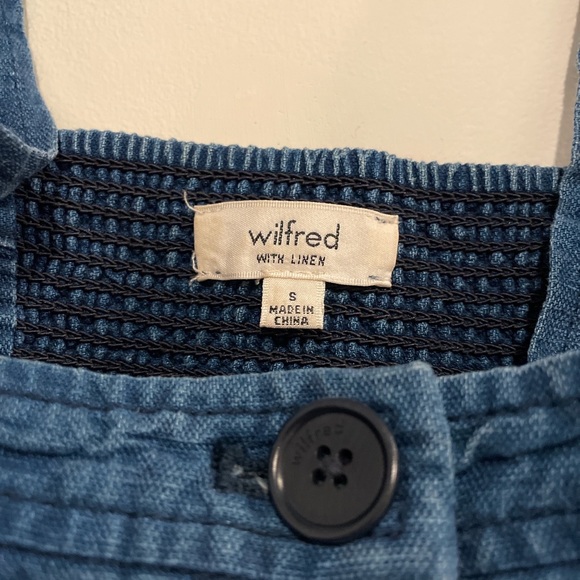 Aritzia Wilfred linen and denim bralette top, size Small. Only worn once. - Picture 2 of 3